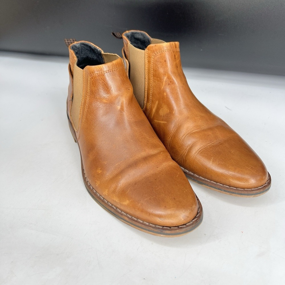 Bull Boxer Lavorazione Artiginale Boots Mens Sz 9 Brown Leather Made In Portugal